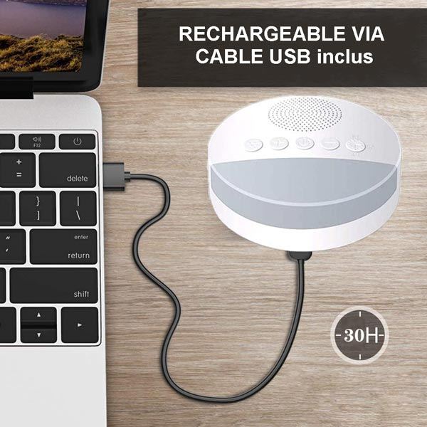 BABYWHITE™ | VEILLEUSE BÉBÉ À BRUIT BLANC