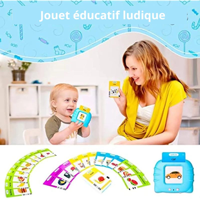 ÉVEIL LINGUISTIQUE KIDSLEARN ™ -CARTES FLASH PARLANTES INTERACTIVES POUR ENFANTS