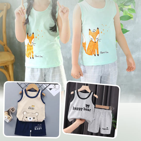 Pyjama d’Été Stylé avec Short en Coton pour Enfant