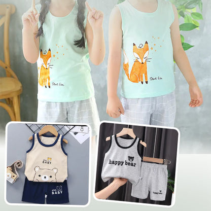 Pyjama d’Été Stylé avec Short en Coton pour Enfant