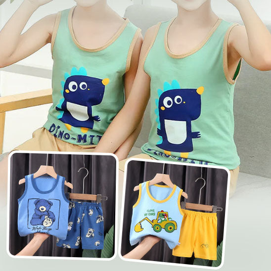 Pyjama d’Été Stylé avec Short en Coton pour Enfant