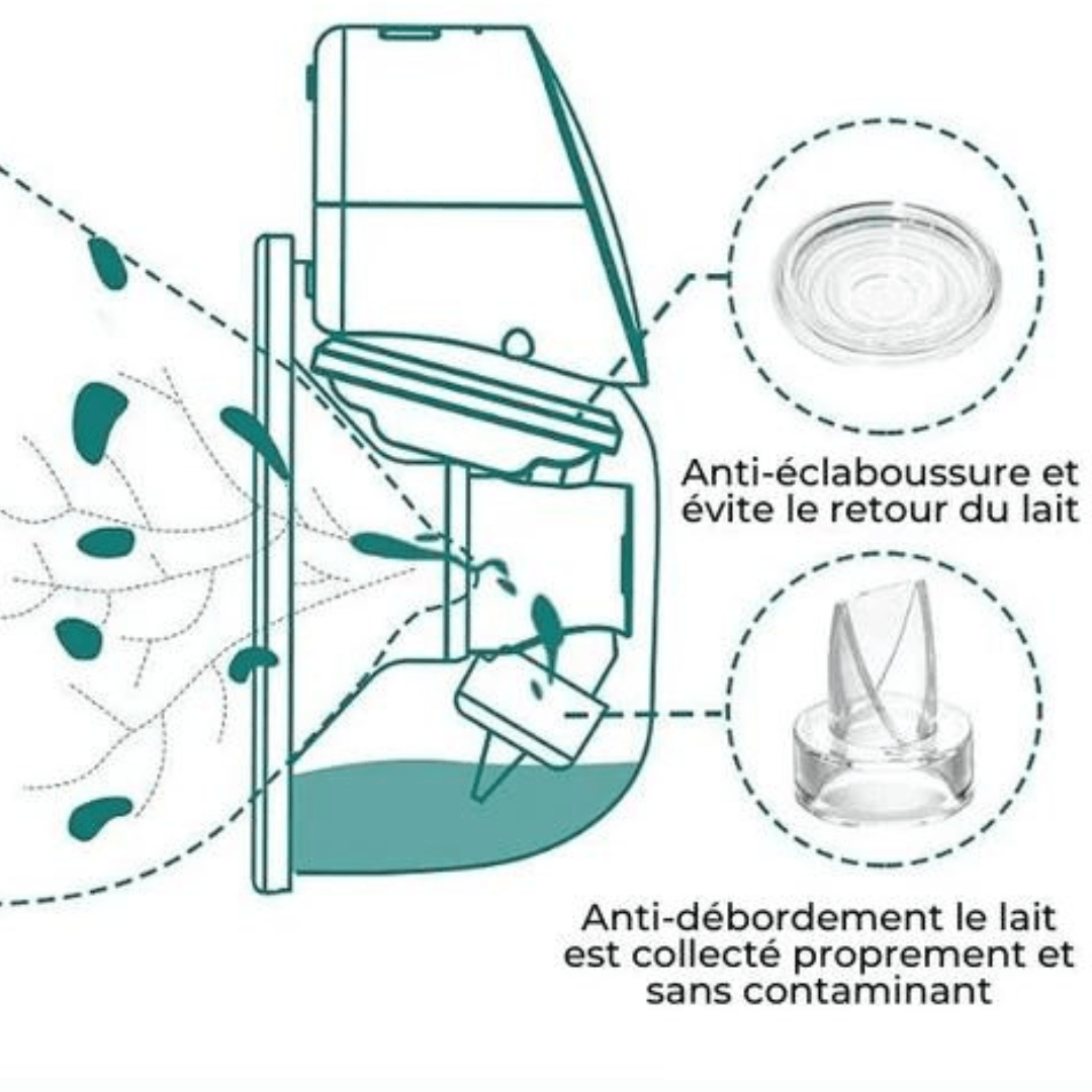  Conception anti-reflux pour l'hygiène du lait maternel