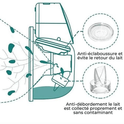  Conception anti-reflux pour l'hygiène du lait maternel